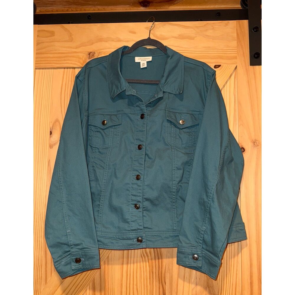 Women's Green Plus Blazer Lightweight Jacket